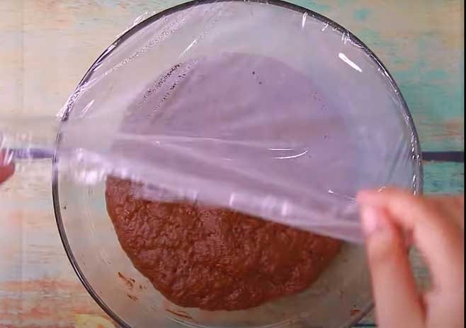 Uncover The Plastic Wrap And Knead For 2 To 3 Minutes