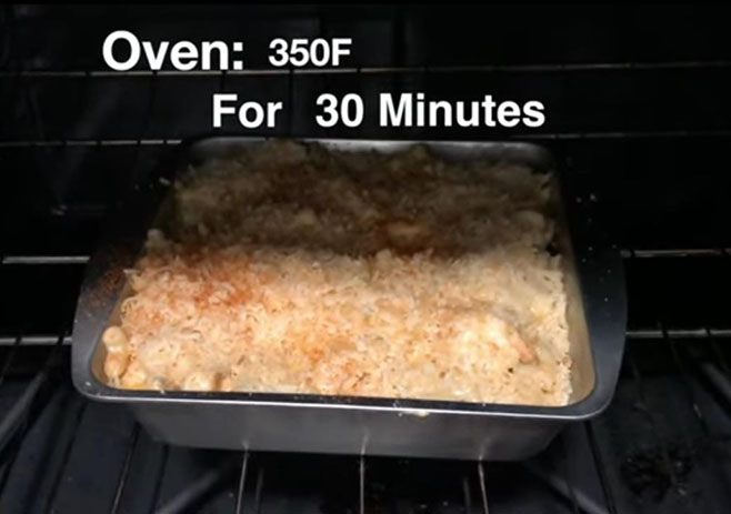Oven bake the mixture