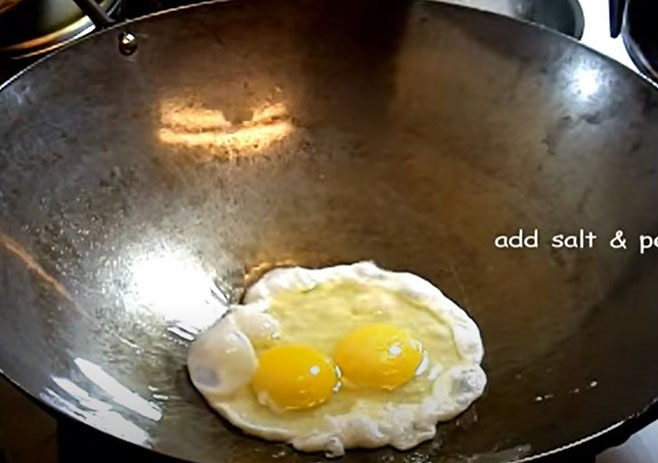 Fry the eggs