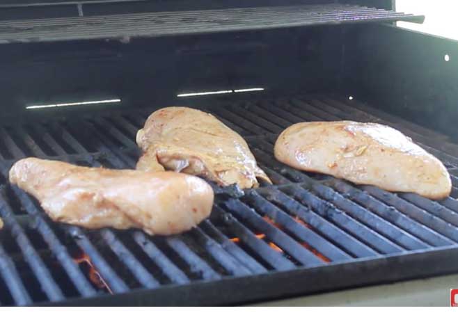 Place the chicken on the grill