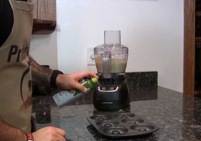 Spread Oil in the Donut Pan or the electric donut maker