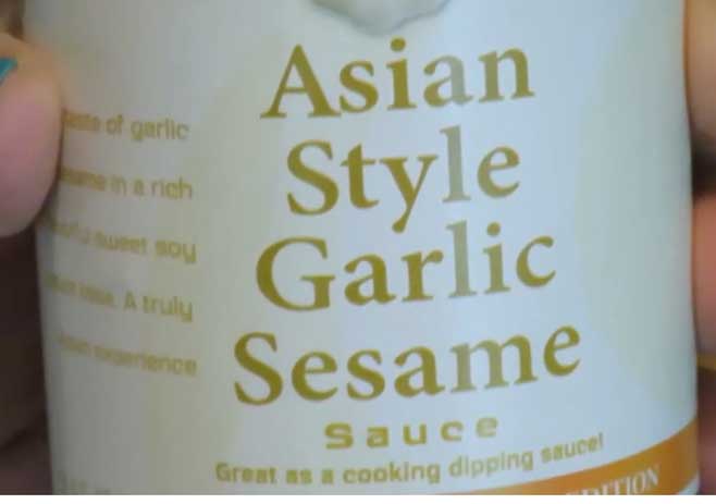Add Asian-style sesame garlic sauce