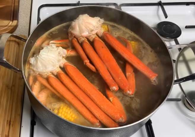 Add snow crab legs