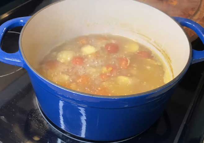 Boil red potatoes