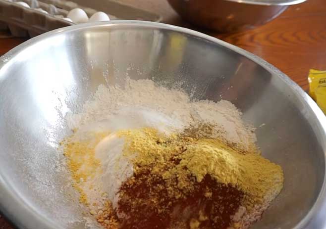 Make the seasoning flour
