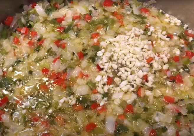 Add chopped garlic