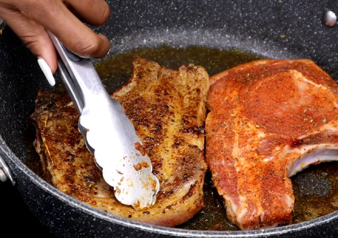 Cook pork chops