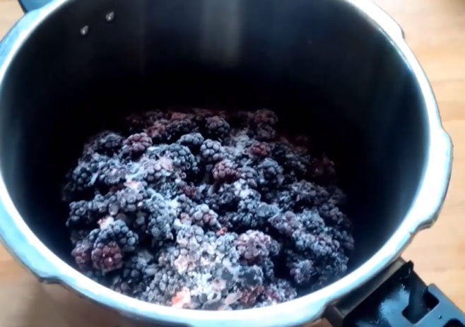 Homemade blackberry syrup