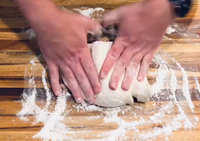 Knead the dough very well