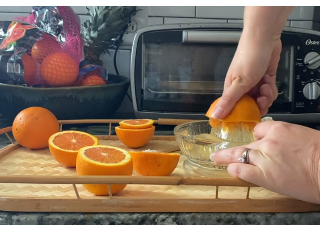 Make juice from fresh oranges