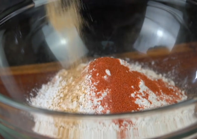 Make the seasoning flour