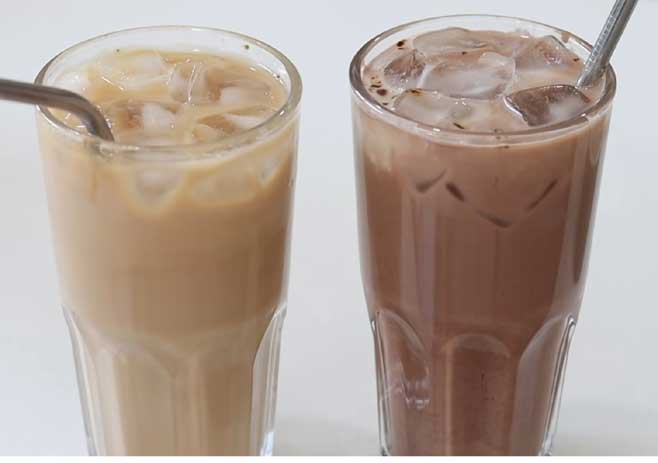 Serve the iced coffee