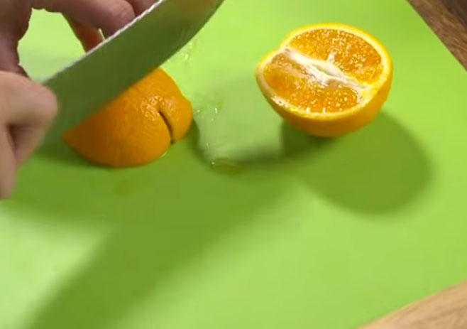 Slice the orange