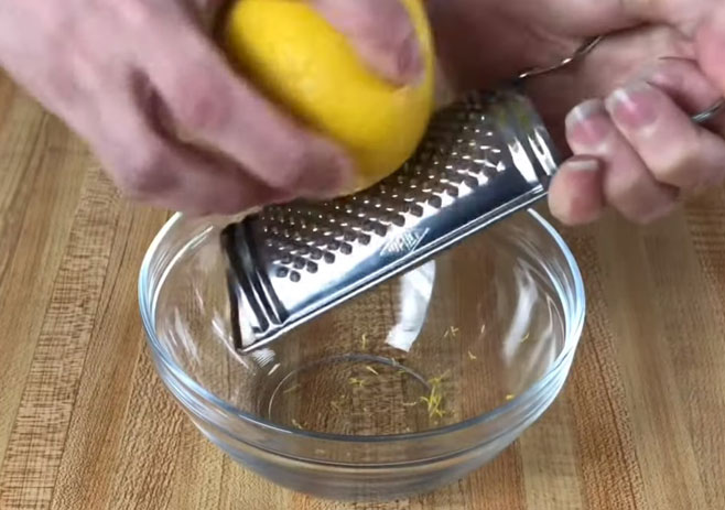 Zest the lemon