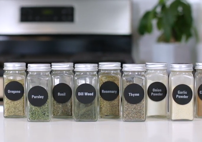 Arrange all dried fresh spices