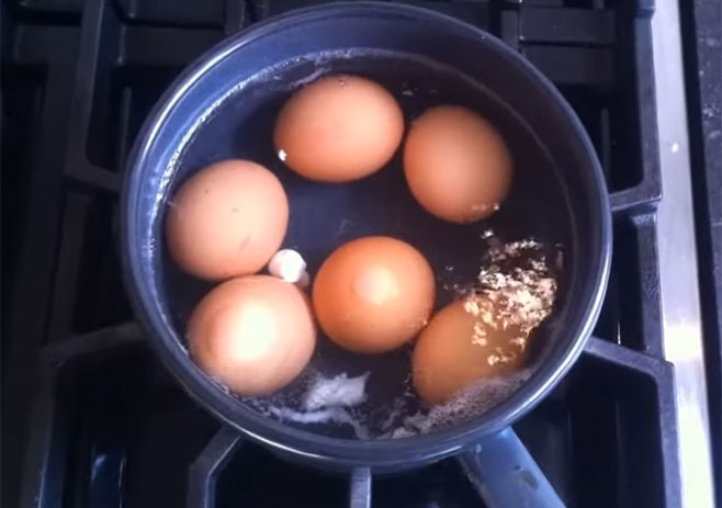 Let the eggs boil