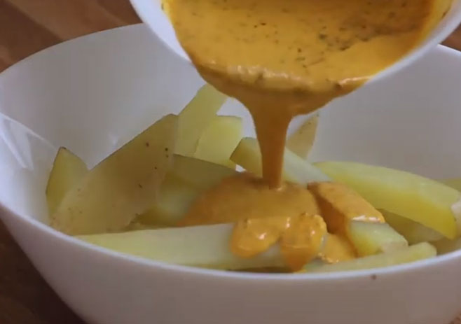 Mix-butter-mix-with-potato