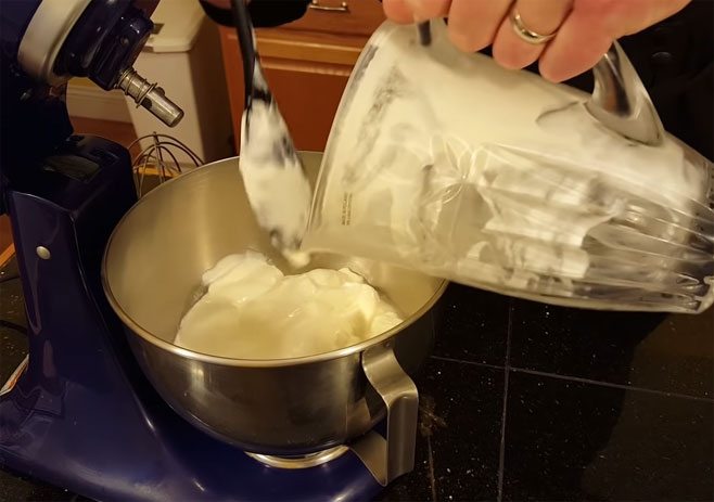 Pour the heavy whipping cream