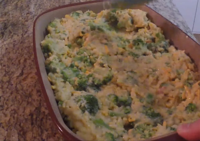 Spread the mixture on a baking tray