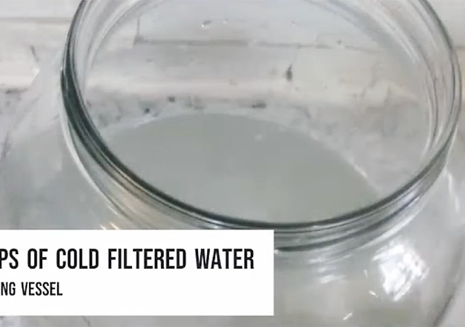 Add water to the fermenting jar