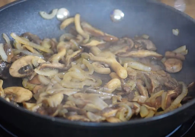 Cook the mushrooms