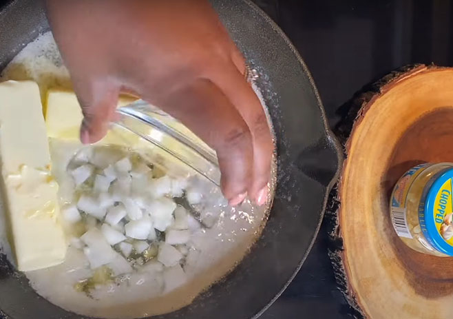 Add onion and garlic