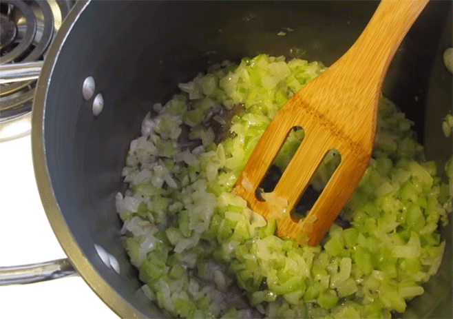 Cook the veggies