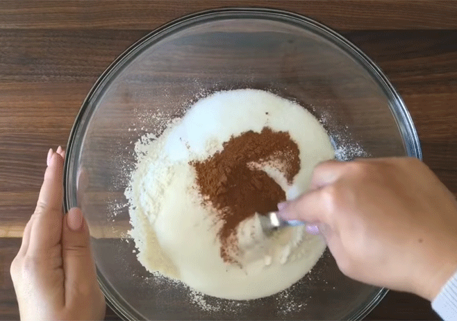 Mix all flour items