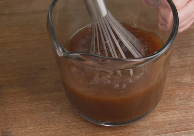 Mix beef soup base in liquid