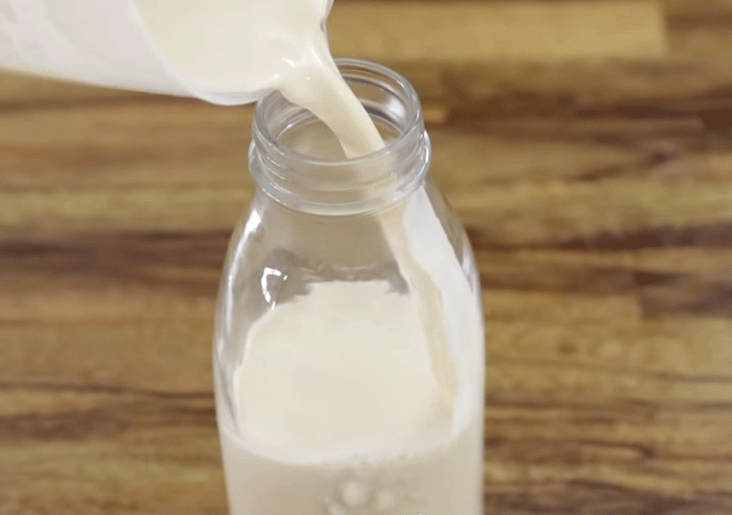 Pour the Eggnog inside a container