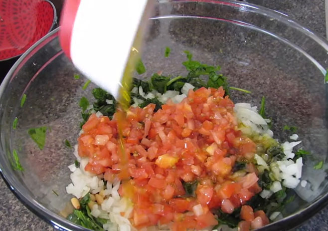 prepare vegetable mix