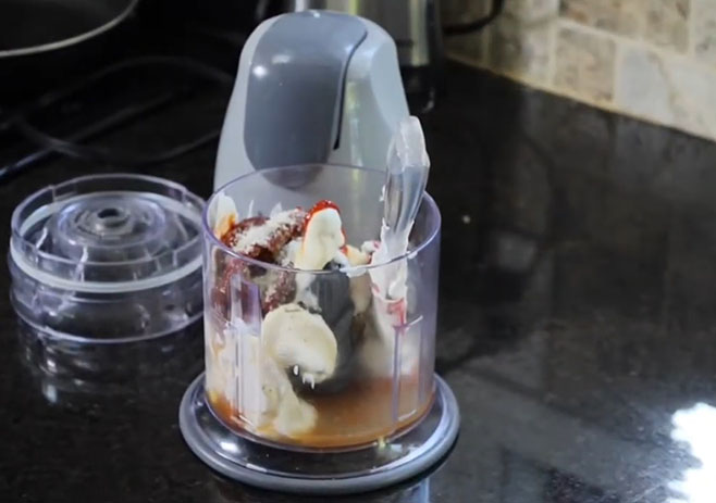 put the ingredients into the blender jar