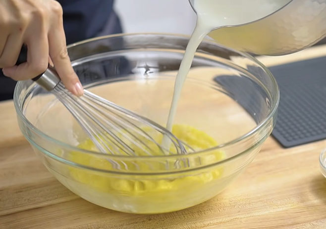 Make the crepe cake batter