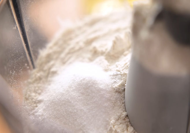 Mix Flour with dry ingredients
