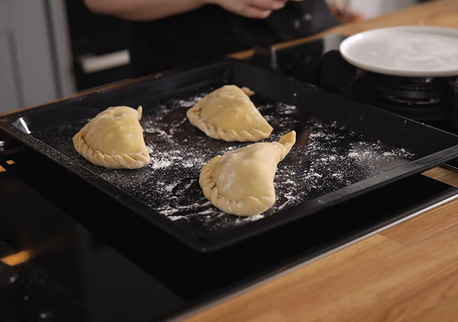 Place pastry on the baking tray