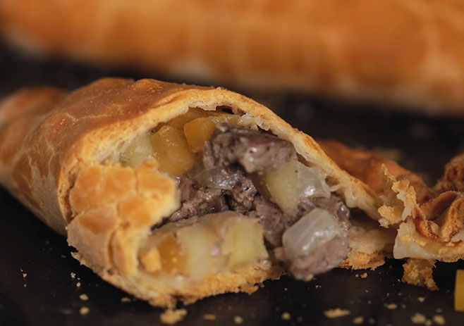 Serve the Cornish pasty