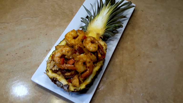 Jerk Chicken And Shrimp Pineapple Bowl Recipe