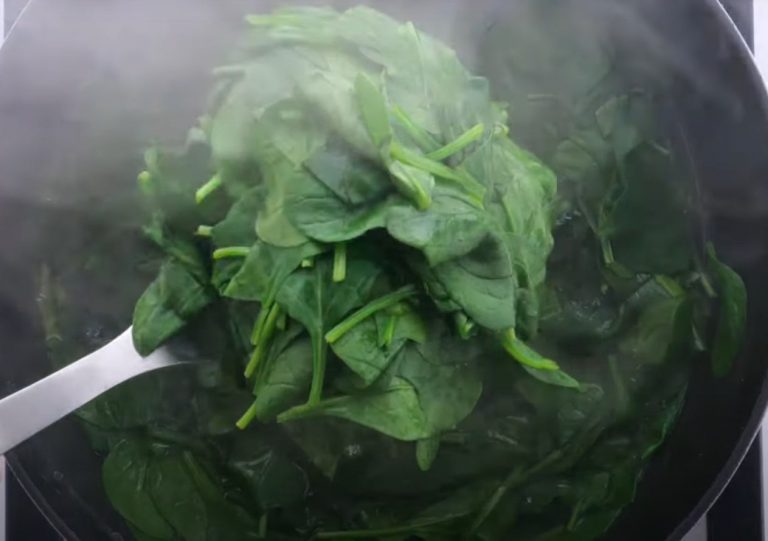 Boil the spinach