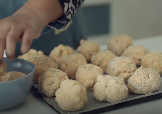 Frying The Cheese Ball