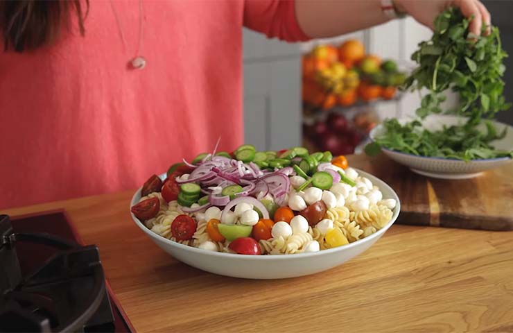 Mix all the chopped ingredients in a large Bowl