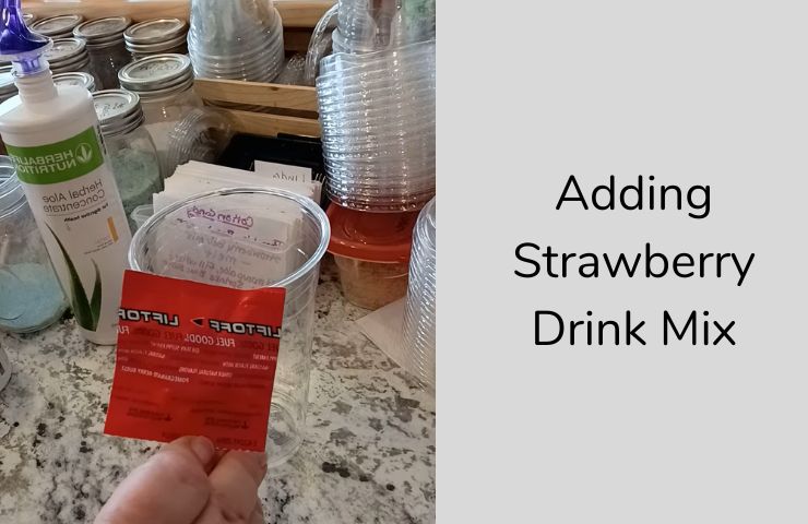 Adding Strawberry Drink Mix