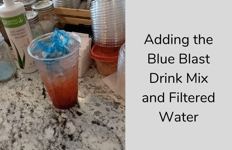 add blue blast drink mix 