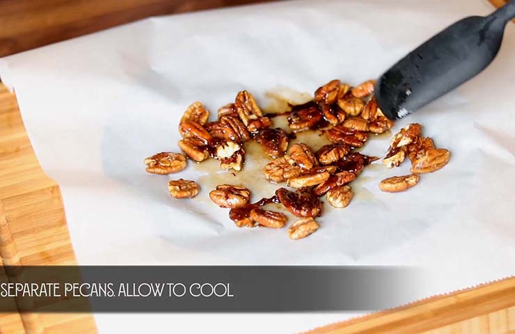 Allow the pecans to cool down