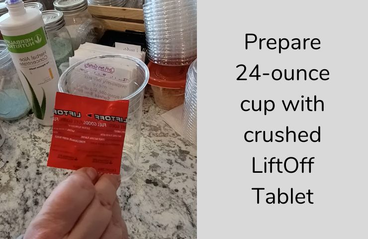 Prepare 24 ounce cup 