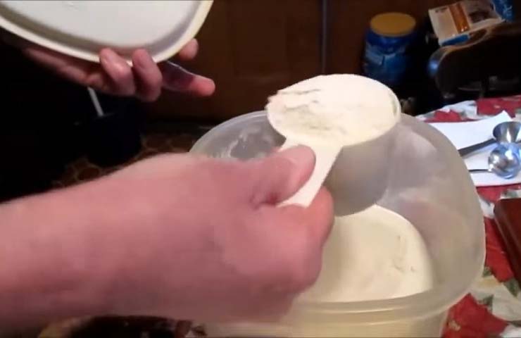 Add cornmeal and flour