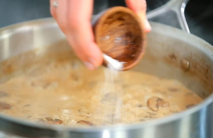 Step 10: Simmer the dish and add a little salt