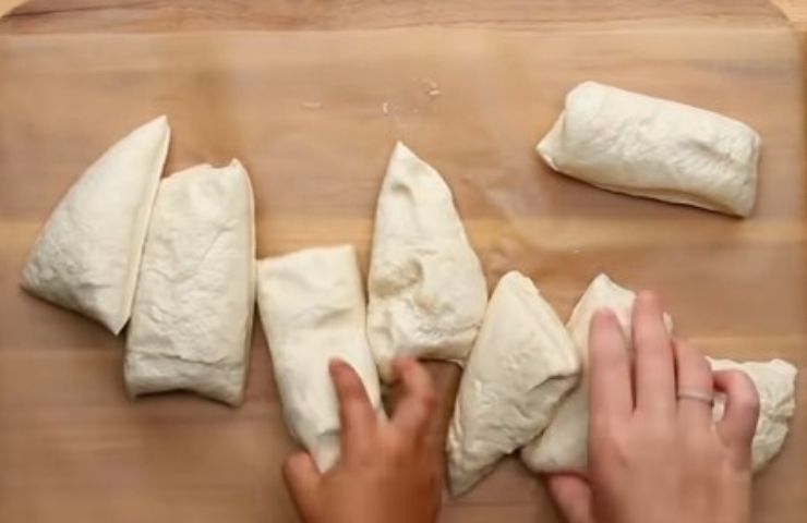 Step 5: Cut and make small dough pieces 