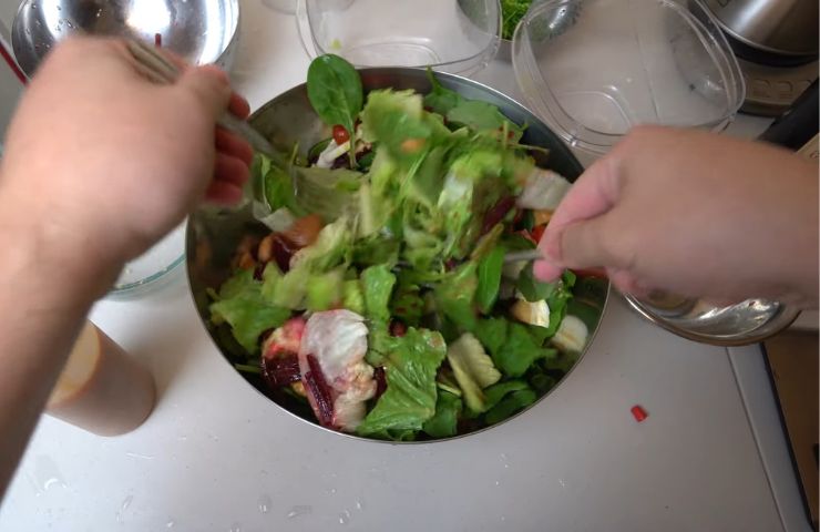 Step 8: Toss the salad