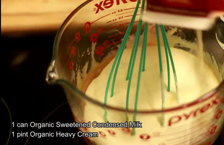 Step 2: Condensed milk and heavy cream